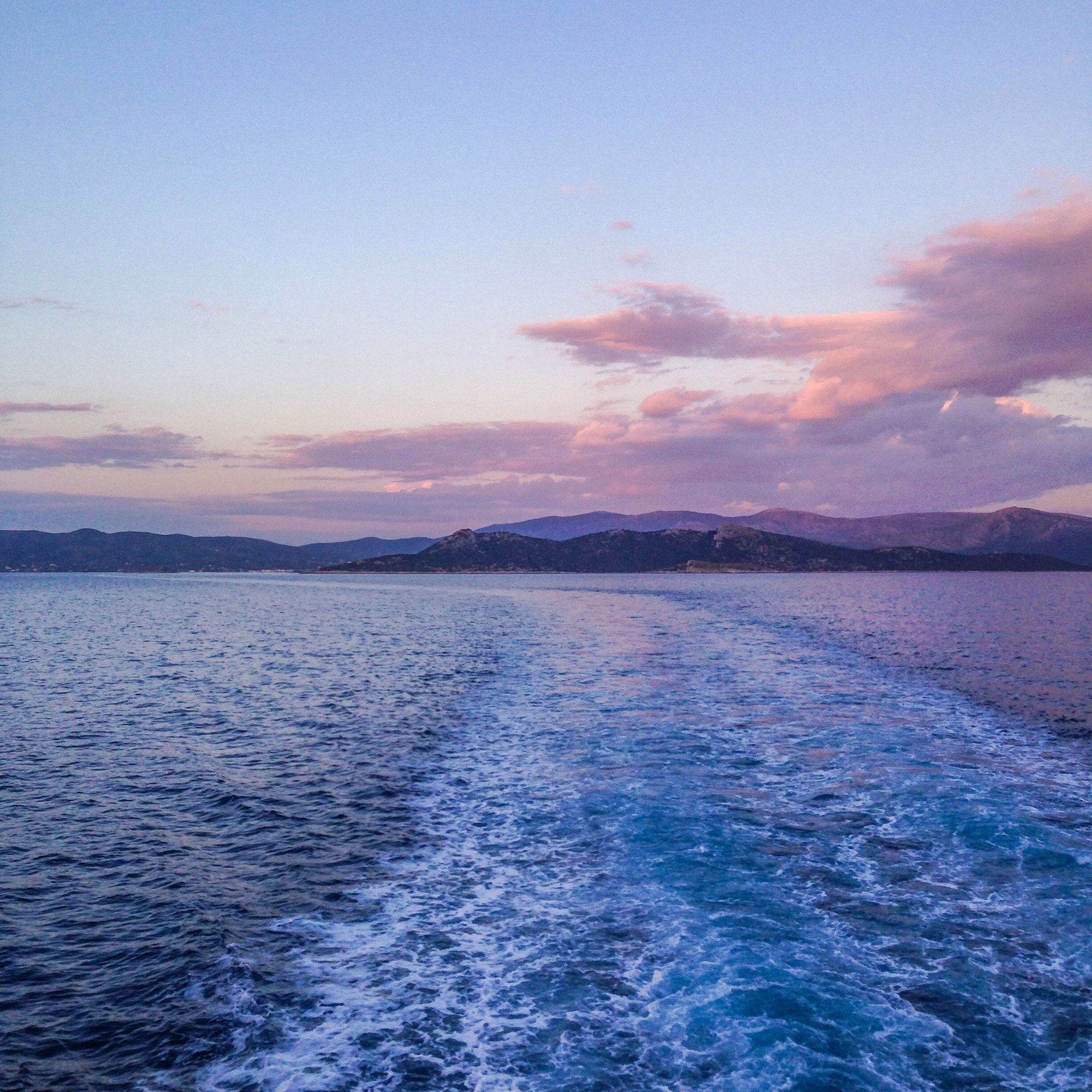 Boat ride during sunset.